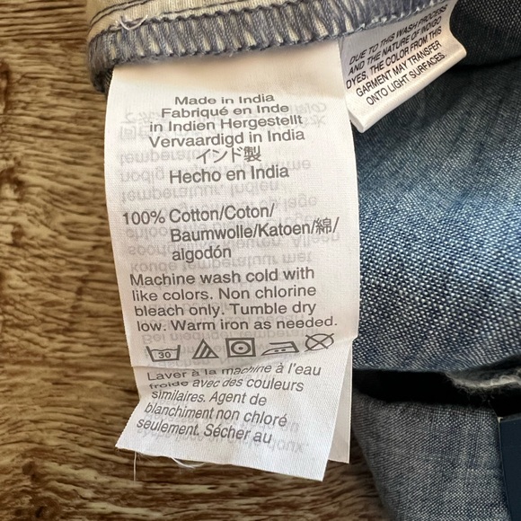 💸2/$25 NWT J. Crew Factory High Waist Blue 100% Cotton Scalloped Shorts size 8 - Picture 7 of 7